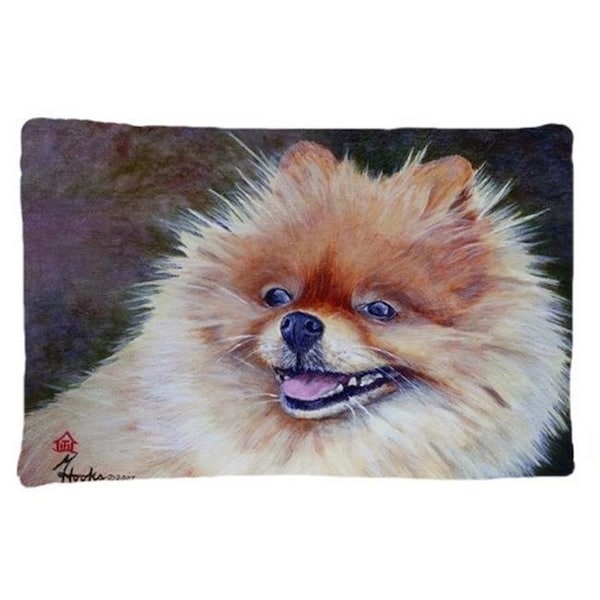 Carolines Treasures Carolines Treasures MH1056PILLOWCASE Pomeranian Head Fabric Standard Pillowcase MH1056PILLOWCASE - main